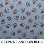 Brown Paws on Blue