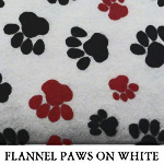 Flannel Paws on White