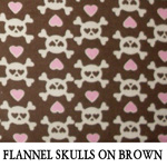 Flannel Skulls on Brown