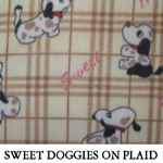 Sweet Doggies on Plaid