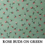 Rose Buds on Green