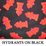Hydrants on Black..FOUR XS