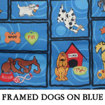Framed Dogs on Blue