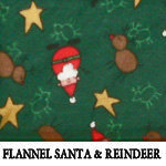 Flannel Santa & Reindeer..ONE XL