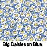 Big Daisies on Blue