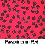 Pawprints on Red