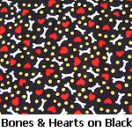 Bones & Hearts on Black