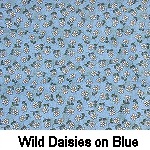 Wild Daisies on Blue