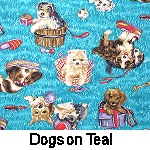 Dogs on Teal