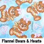 Flannel Bears & Hearts