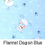 Flannel Dog on Blue