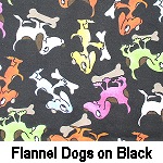 Flannel Dogs on Black