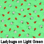 Ladybugs on Light Green
