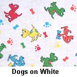 Dogs on White