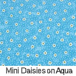 Mini Daisies on Aqua