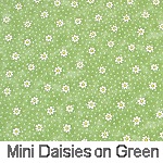 Mini Daisies on Green