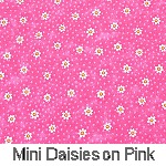 Mini Daisies on Pink