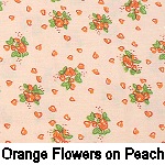 Orange Flowers on Peach