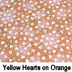 Yellow Hearts on Orange