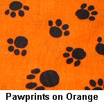 Pawprints on Orange