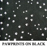 Pawprints on black