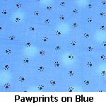 Pawprints on Blue