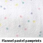 flannel pastel pawprints