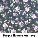 purple flowers on navy background