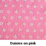 daisies on pink background