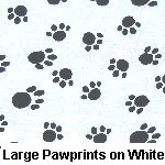Large Pawprints on White
