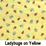 lady bugs on yellow
