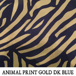 Animal Print Gold Dark Blue