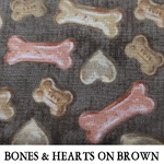Bones & Hearts on Brown