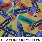 Crayons on Yellow
