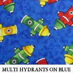 Multi Hydrants on Blue
