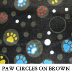 Paw Circles on Brown