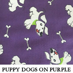 Puppy Dogs on Purple