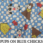 Pups on Blue Checks