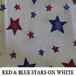 Red & Blue Hearts on White