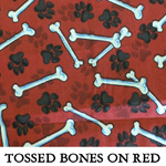Tossed Bones on Red