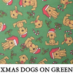 Xmas Dogs on Green