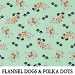 Flannel Dogs & Polka Dots