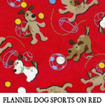 Flannel Dog Sports on Red