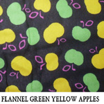 Flannel Green Yellow Apples