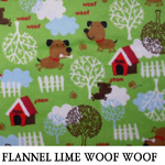 Flannel Lime Woof Woof