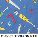 Flannel Tools on Blue