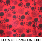 Lots of Paws on Red