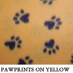 Pawprints on Yellow