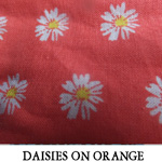 Daisies on Orange..ONE Small