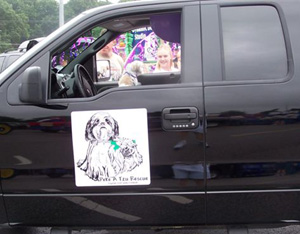 Pawraid truck with logo - Loki riding shotgun
